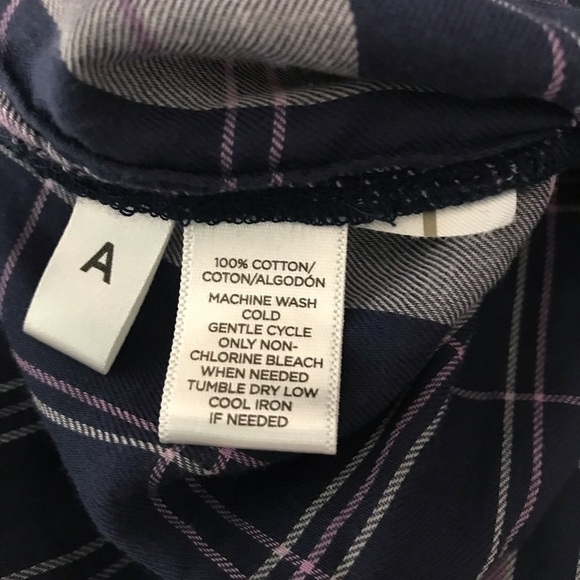 LOU & GREY PLAIDS BUTTON FRONT BOYFRIEND TUNIC 171 - Picture 7 of 8